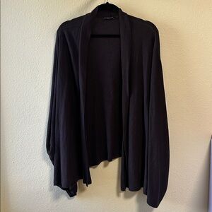 Eileen Fisher Chocolate Brown Open Front Cardigan